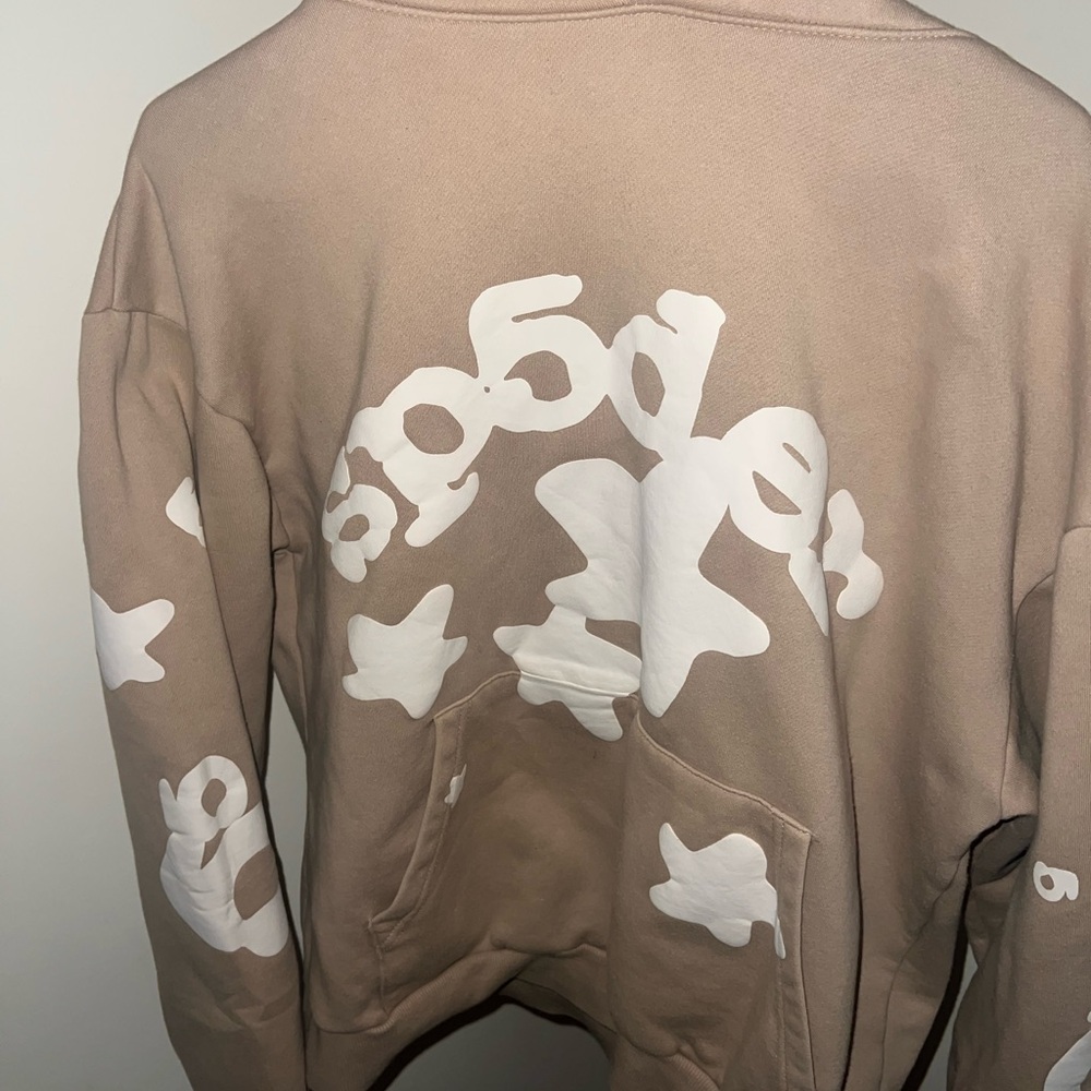 Sp5der Beluga beige hoodie
